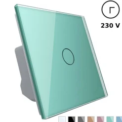 Moduł pojedynczego włącznika dotykowego z funkcją timera z zielonym panelem szklanym (VL-C701T-68) LIVOLO