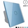 Moduł pojedynczego włącznika dotykowego z funkcją timera z niebieskim panelem szklanym (VL-C701T-69) LIVOLO