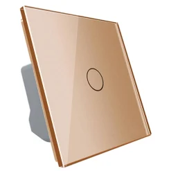 Moduł pojedynczego włącznika dotykowego z funkcją timera ze złotym panelem szklanym (VL-C701T-63) LIVOLO
