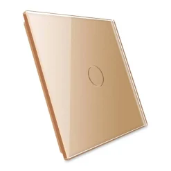 Moduł pojedynczego włącznika dotykowego z funkcją timera ze złotym panelem szklanym (VL-C701T-63) LIVOLO