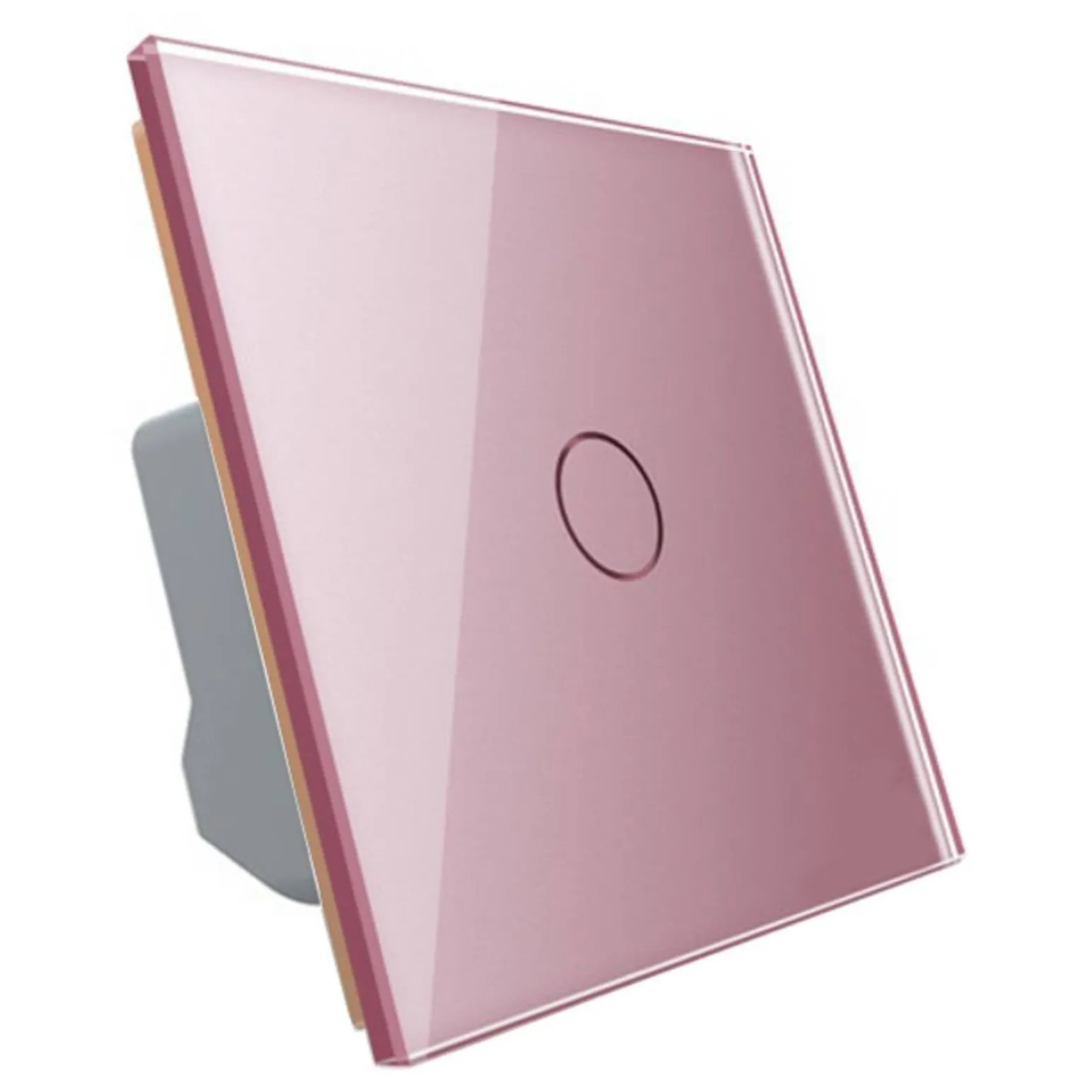 Moduł pojedynczego włącznika dzwonkowego z pojedynczym różowym panelem szklanym (VL-C701B-67) LIVOLO