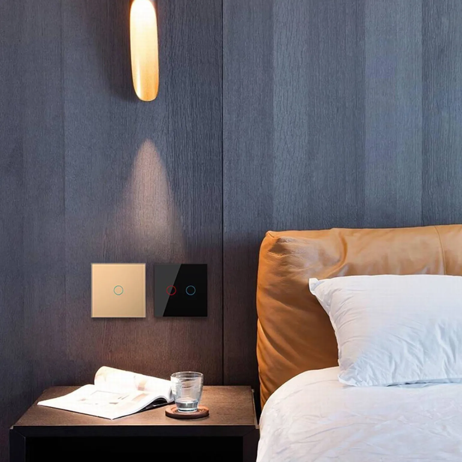 Moduł pojedynczego włącznika dzwonkowego z pojedynczym różowym panelem szklanym (VL-C701B-67) LIVOLO