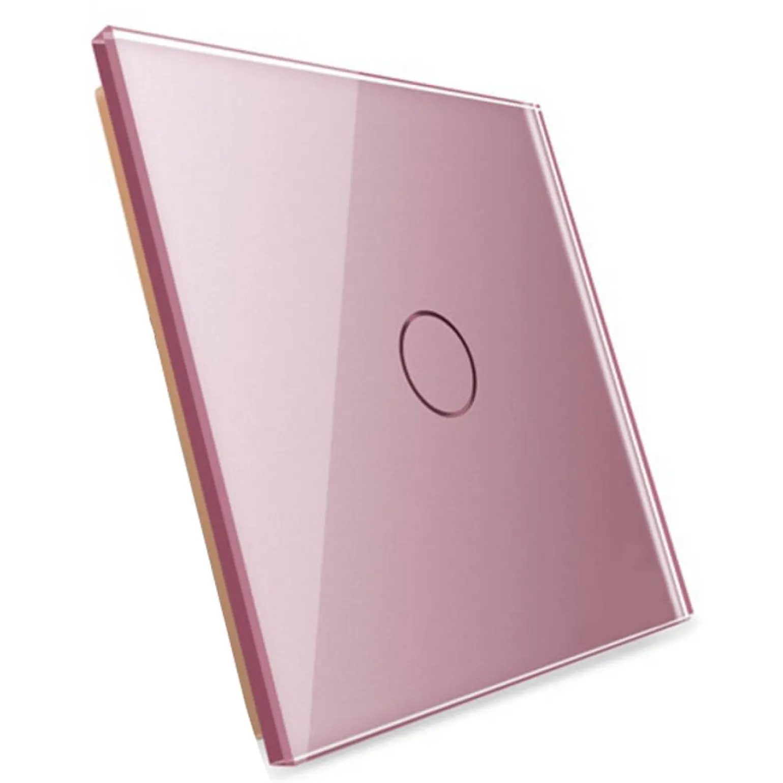 Moduł pojedynczego włącznika dzwonkowego z pojedynczym różowym panelem szklanym (VL-C701B-67) LIVOLO