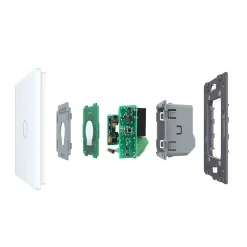 Moduł pojedynczego włącznika dzwonkowego z pojedynczym białym panelem szklanym (VL-C701B-61) LIVOLO