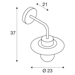 MOLAT E27 ścienna, antracyt, max. 60W, IP44