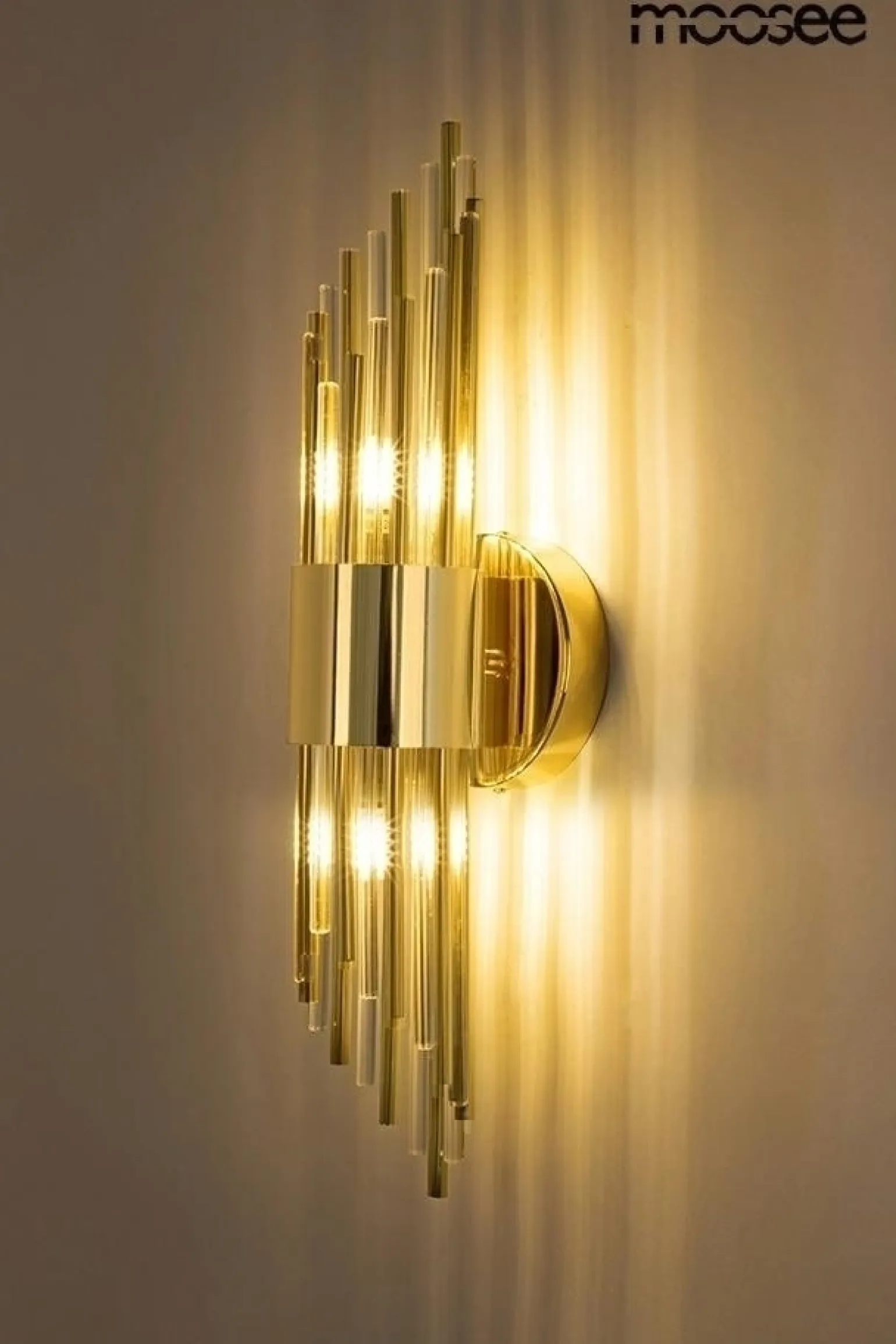 MOOSEE lampa ścienna AMADEO złota (MSE010400196) - Moosee