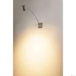 MYRA DISPLAY, lampa ścienna outdoor, QPAR51, IP55, srebrnoszara, łukowato wygięta, maks. 50W (233134) - SLV