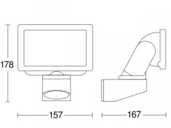 Naświetlacz LED 14,7W LS 150 bez czujnika czarny (ST069216) - STEINEL