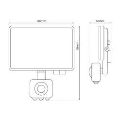 Naświetlacz LED 30W PIR 3000lm 5000K (EKN9019) - Eko-Light