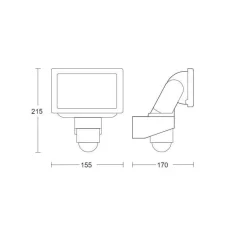 Naświetlacz LED z czujnikiem ruchu FL LED czarny (ST088101) - STEINEL