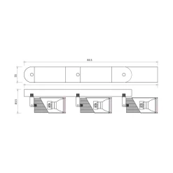 NEO BLACK GOLD SPOT 3xGU10 (ML0282) - Milagro
