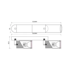 NEO WHITE CHROME SPOT 2xGU10 (ML0288) - Milagro