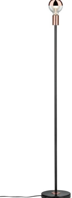 Neordic Nordin Lampa podłogowa max. 1x20W E27 230V Czarny/Miedziany Mat Marmur/Aluminium (PL79614) - PAULMANN