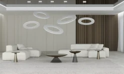 NEXO Z4 - lampa zwieszana pozioma - czerwona terakota - średnica 100 cm - 4000K (5229) - ANTIGO