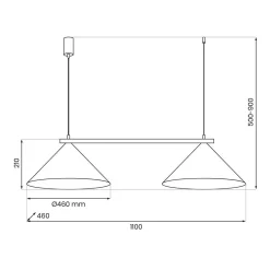 Niebieska lampa nad stół CAPITAL 2XGX53 (MLP1531) - Milagro