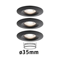 Nova mini Coin stała zestaw LED 3x4W 310lm 2700K czarny-mat (PL93084) - PAULMANN