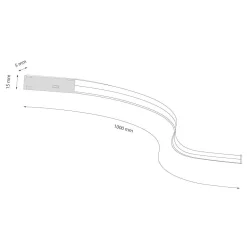 Nowoczesna cienka lampa do szyny Magnetic track line 5mm 10W 4000K (ML2152) - Milagro
