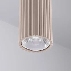 Nowoczesna lampa na sufit IVAR taupe LED 3000K Push dimm/DALI2 (TH.603) - Thoro Lighting