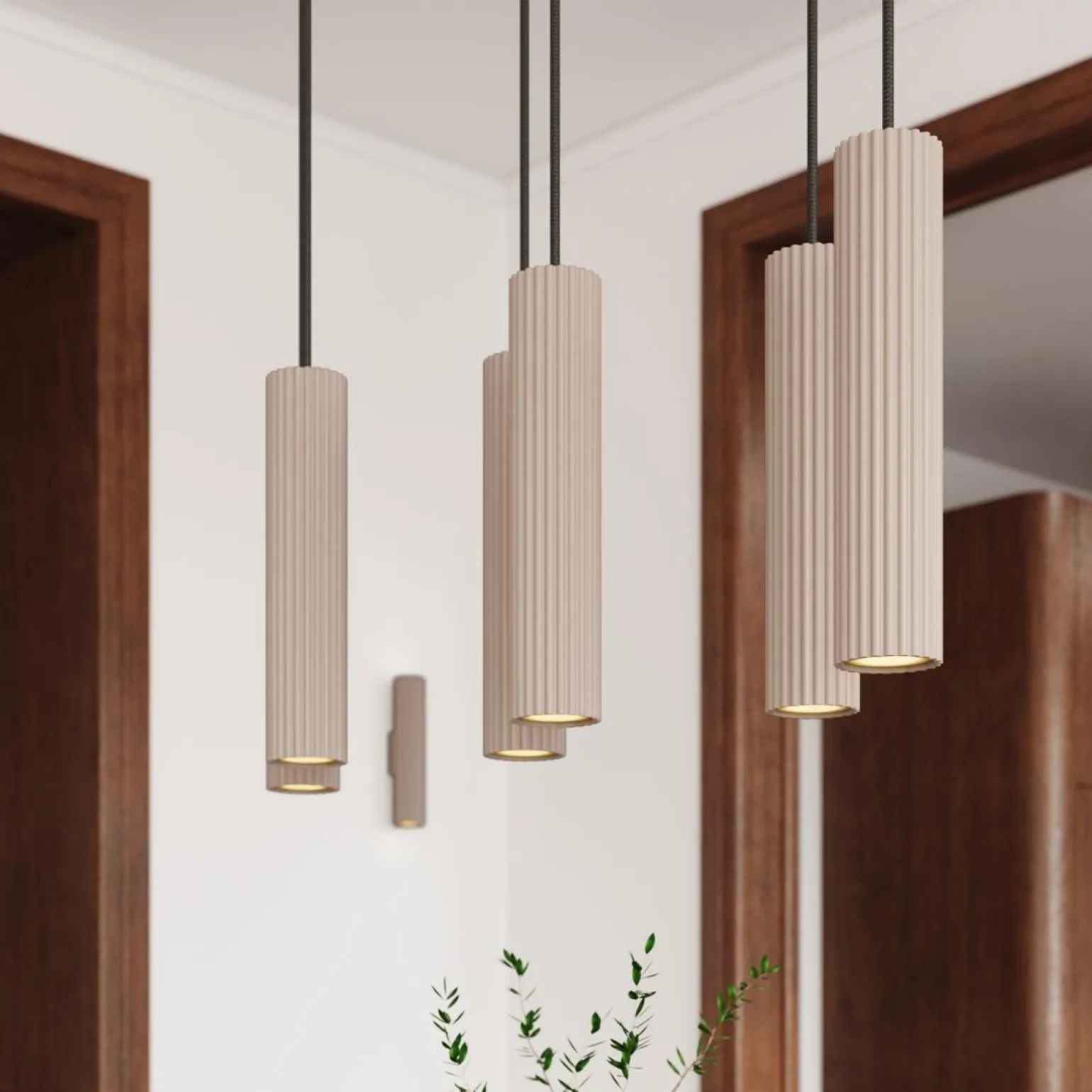 Nowoczesna lampa na sufit IVAR taupe LED 4000K (TH.643) - Thoro Lighting