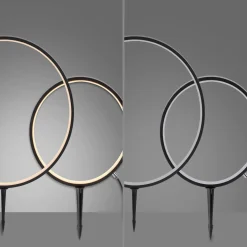 Nowoczesna lampa stojąca zewnętrzna ZIRKULU 1x19510-18, 1x19511-18 (1951X-SET) - Paul Neuhaus