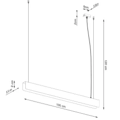 Nowoczesna lampa wisząca do kuchni SPARK czarna (SL.1395) - Sollux Lighting
