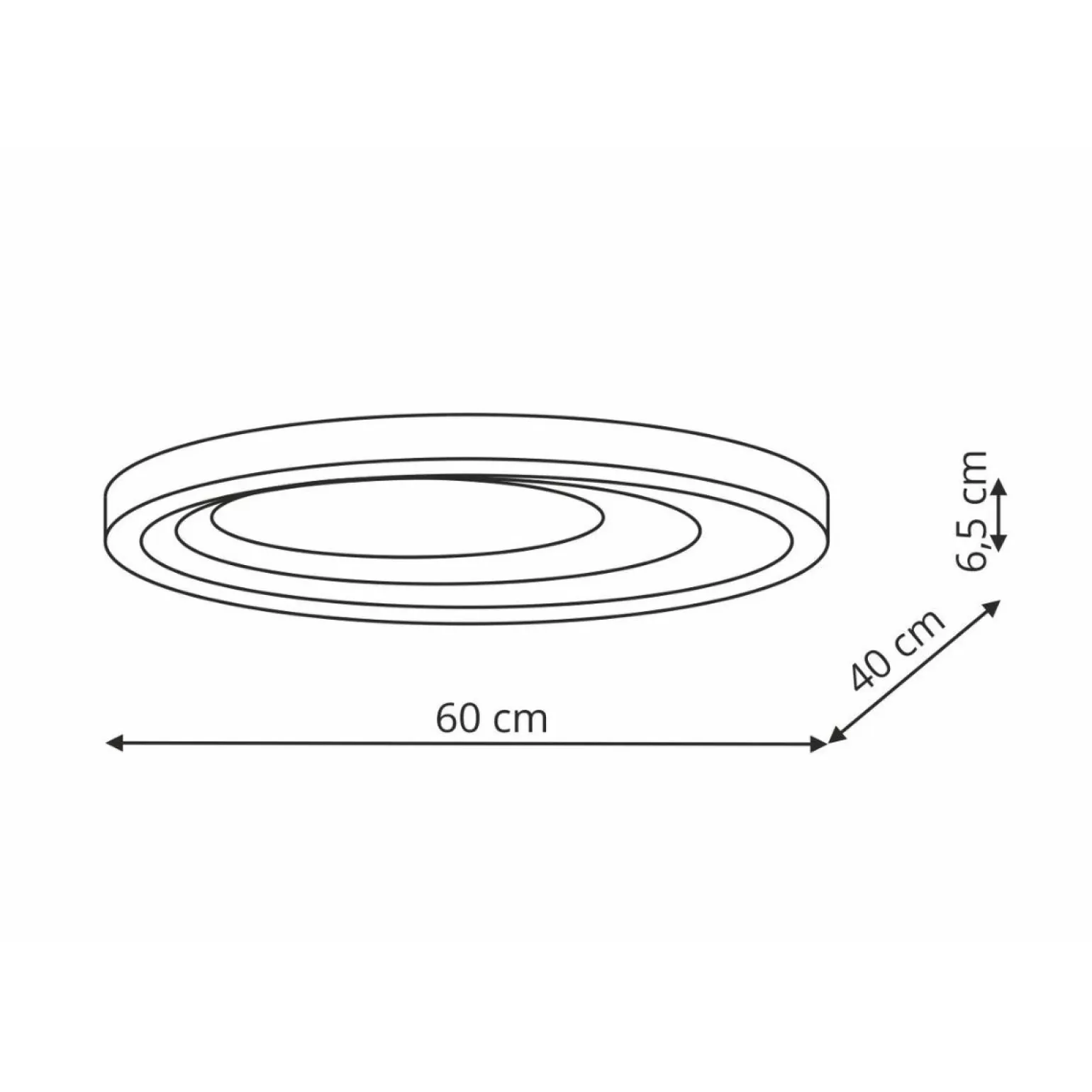 Nowoczesny plafon Alune oval LED CCT (LP-3009/1C WH oval) - Light Prestige