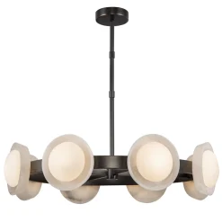 Nowoczesny Żyrandol LED Alonso - Miejski brąz (QN-ALONSO8-UBZ-AR) - Quintiesse