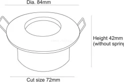 Oczko lampa do wbudowania hermetyczna DECKENEINBAURING IP65 12V kol. srebrny mat (D110001)