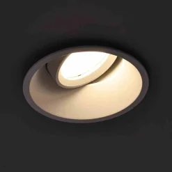 Oczko Sufitowe Podtynkowe Okrągłe Ruchome 1xGU10 IP20 Biały (MLOS7239) - Milagro