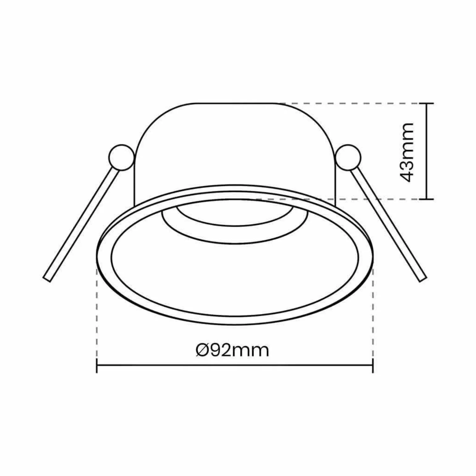 Oczko Sufitowe Podtynkowe Okrągłe Ruchome 1xGU10 IP20 Biały (MLOS7239) - Milagro