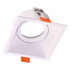 Oczko Sufitowe Podtynkowe Kwadratowe Ruchome 1xGU10 IP20 Biały (MLOS7241) - Milagro