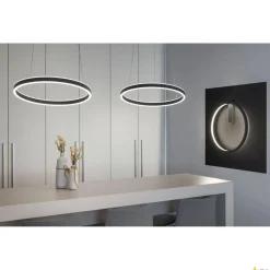 ONE 60 DALI, wewnętrzna oprawa ścienna LED, czarna, 3000K/4000 K (1002918) - SLV