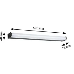 Oprawa ścienna nad lustro ARNEB LED 12W 3000K 1000lm 600mm IP44 230V czarny / aluminium (PL71212) - PAULMANN