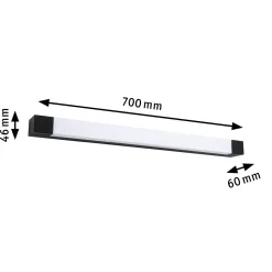 Oprawa ścienna nad lustro QUASAR LED 11,2W 3000K 900lm 700mm IP44 230V czarny / metal (PL71215) - PAULMANN