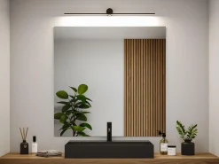 Oprawa ścienna SAVA LED nad lustro 7,5W 500lm 3000K 900mm IP44 230V czarny matowy / metal (PL75412) - PAULMANN