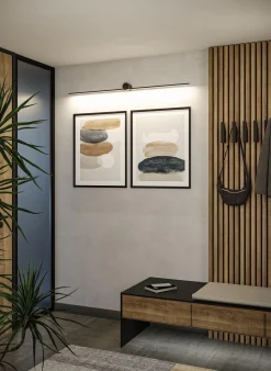 Oprawa ścienna SAVA LED nad lustro 13,5W 850lm 3000K 1200mm IP44 230V czarny matowy / metal (PL75413) - PAULMANN