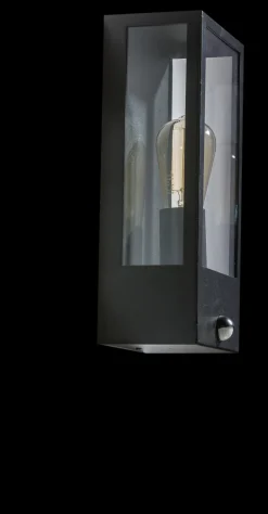 Oprawa ścienna zewnętrzna z czujnikiem ruchu NIKLAS WALL Czarny (AZ4487) - AZzardo