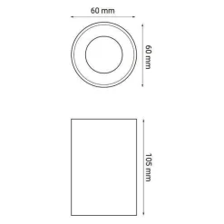 Oprawa DANNY MINI ED GU10 White IP20 (03334.0W) - ZARlight