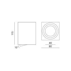 Oprawa do nabudowania OH36L CZARNA Kobi Light