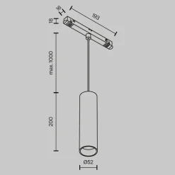 Oprawa do systemu szynowego Focus LED (TR041-4-12WTW-DD2-W) - Maytoni