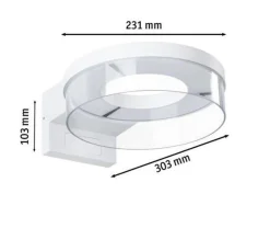 Oprawa elewacyjna CAPERA LED SH Zigbee12,5W 800lm 2200K-3000K czujnik ruchu i zmierzchu IP44 230V biały / aluminium (PL93114) - PAULMANN
