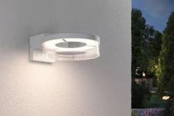 Oprawa elewacyjna CAPERA LED 8W 700lm 3000K czujnik ruchu i zmierzchu IP44 230V biały / aluminium (PL93112) - PAULMANN