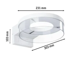Oprawa elewacyjna CAPERA LED 8W 700lm 3000K czujnik ruchu i zmierzchu IP44 230V biały / aluminium (PL93112) - PAULMANN