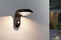 Oprawa elewacyjna DISKOLA LED solar PIR 3.5W 400lm 3000K IP44 antracyt tworzywo sztuczne (PL94854) - PAULMANN