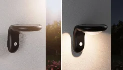 Oprawa elewacyjna DISKOLA LED solar PIR 3.5W 400lm 3000K IP44 antracyt tworzywo sztuczne (PL94854) - PAULMANN