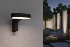 Oprawa elewacyjna ITO LED poziomy IP44 7W 3000K czujnik PIR+ zmierzchu 230V antracyt (PL94548) - PAULMANN