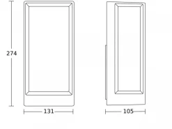 Oprawa elewacyjna L42 C LED BLUETOOTH 12.6W 990lm 3000K IP54 230V antracytowy / aluminium (ST085254) - STEINEL