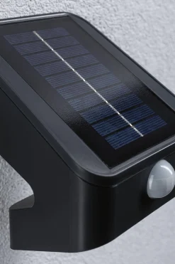 Oprawa elewacyjna LESLY LED 5.5W solar PIR 300lm 3000K IP465 USB-C 3.7V antracyt / tworzywo sztuczne (PL94608) - PAULMANN