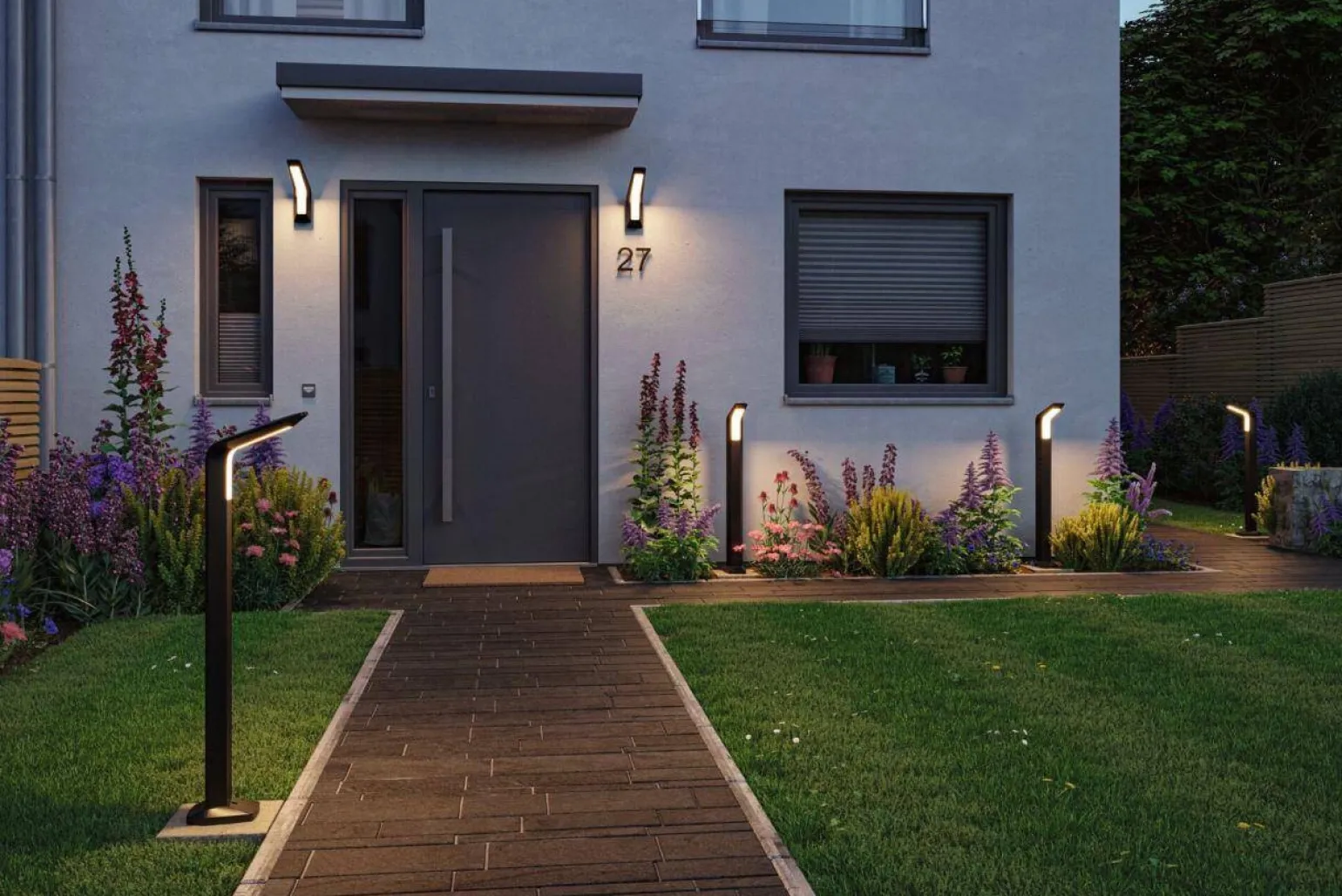 Oprawa elewacyjna MERANO LED PIR IHF 14W 950lm 3000K IP44 230V antracyt aluminium (PL94857) - PAULMANN