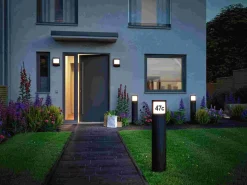 Oprawa elewacyjna PADEA LED 8.5W 550lm 3000K PIR+ zmierzchu IP44 230V antracyt / tworzywo sztuczne (PL94512) - PAULMANN